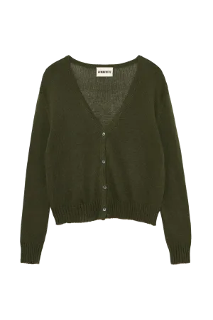 Textured Short Jane Cardi in Salvia