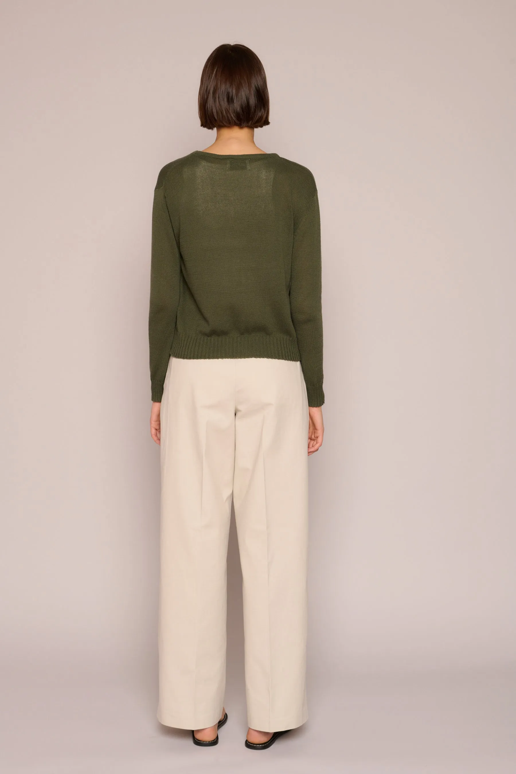 Textured Short Jane Cardi in Salvia
