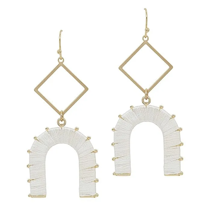 Threaded U Earrings