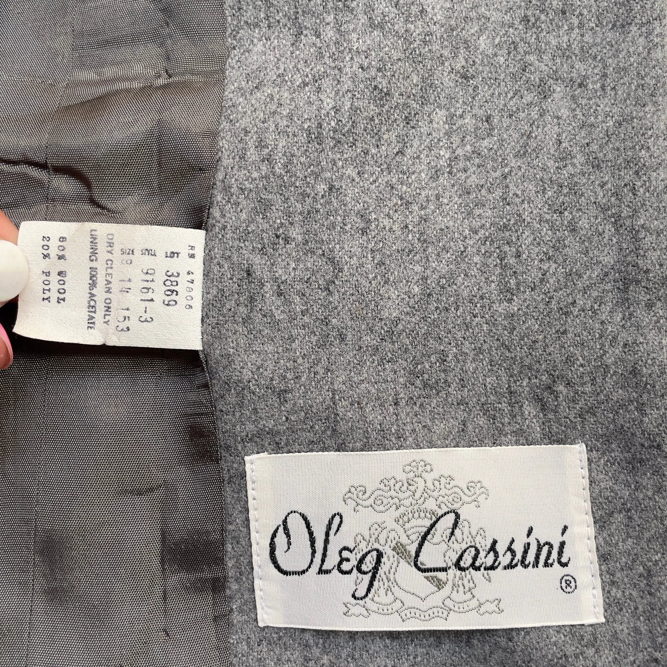 Upcycled Bow Blazer Gray/Burgundy, Wool - size S- M