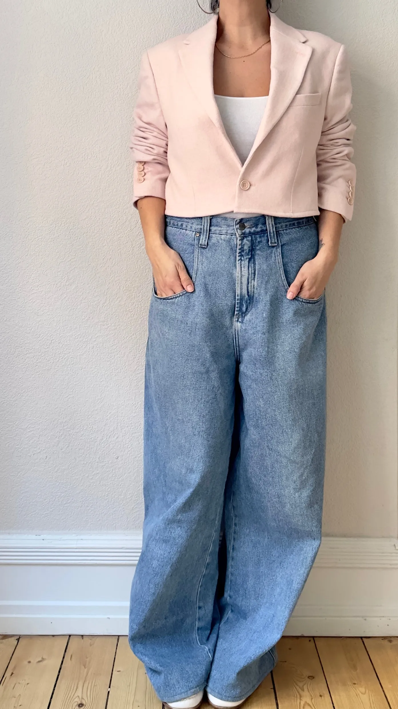 Upcycled Bow Blazer Pink/Pink, L
