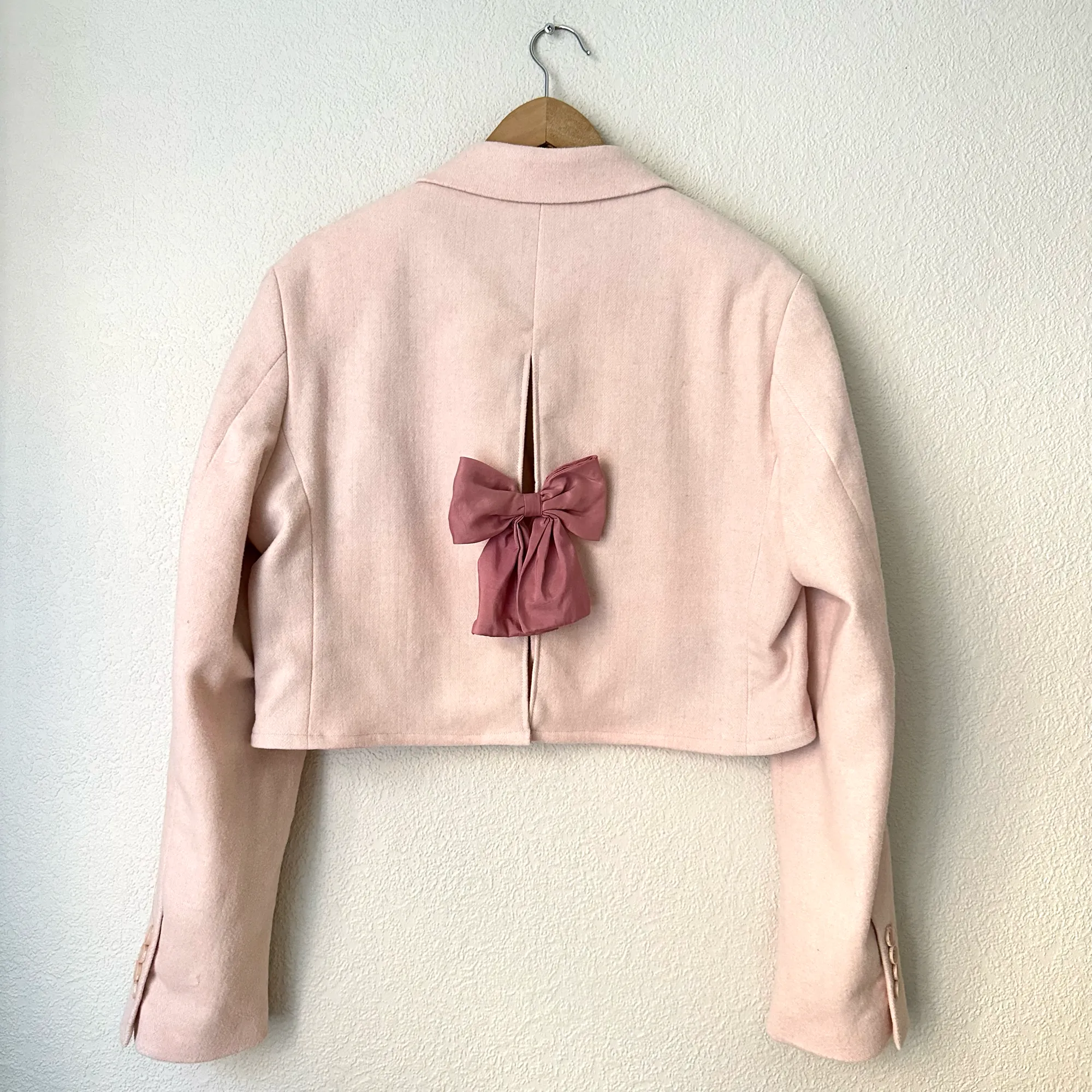 Upcycled Bow Blazer Pink/Pink, L
