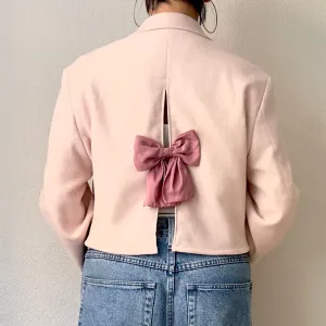 Upcycled Bow Blazer Pink/Pink, L
