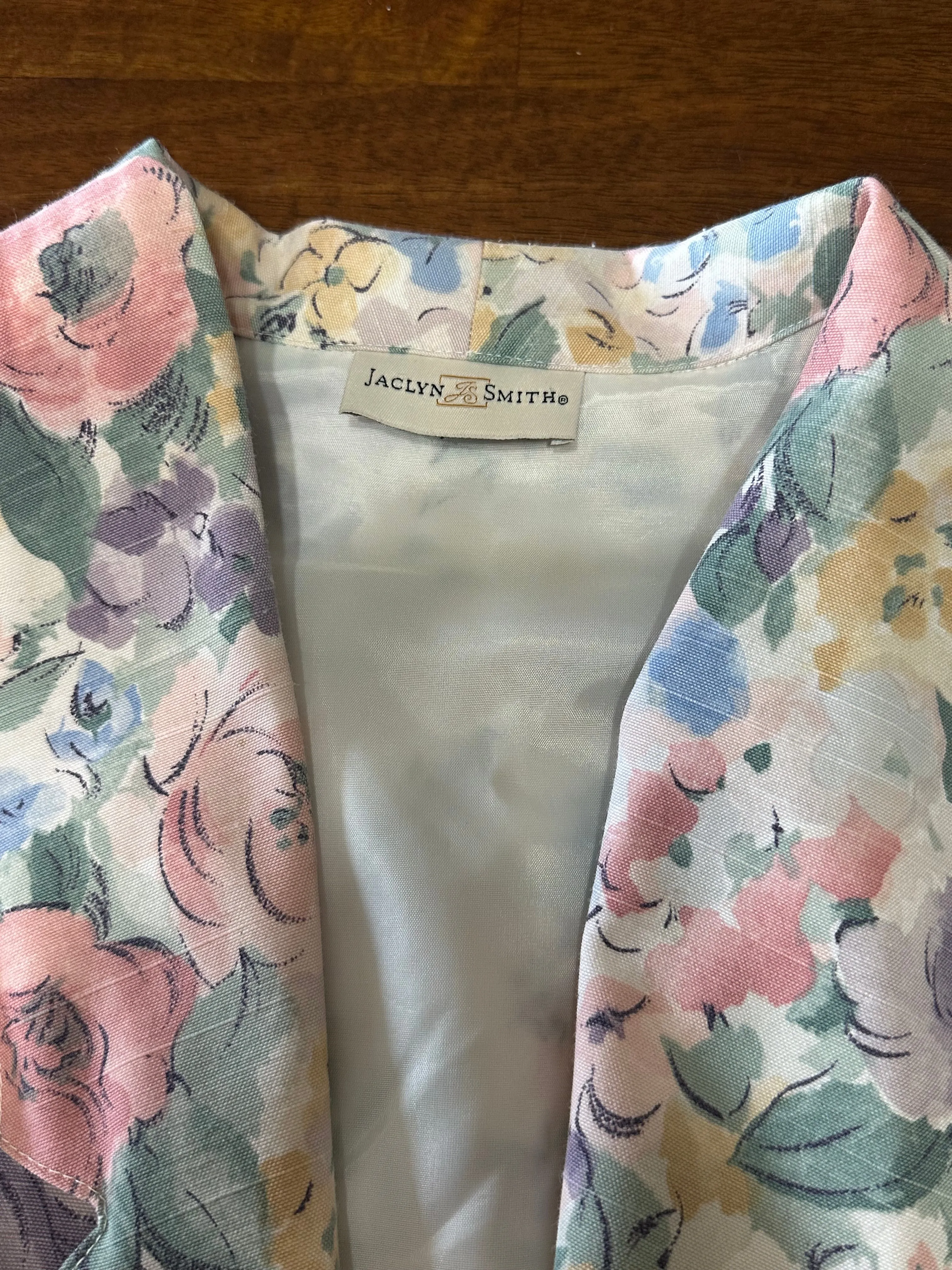 Vintage 80s Pastel Floral Blazer (S/M)