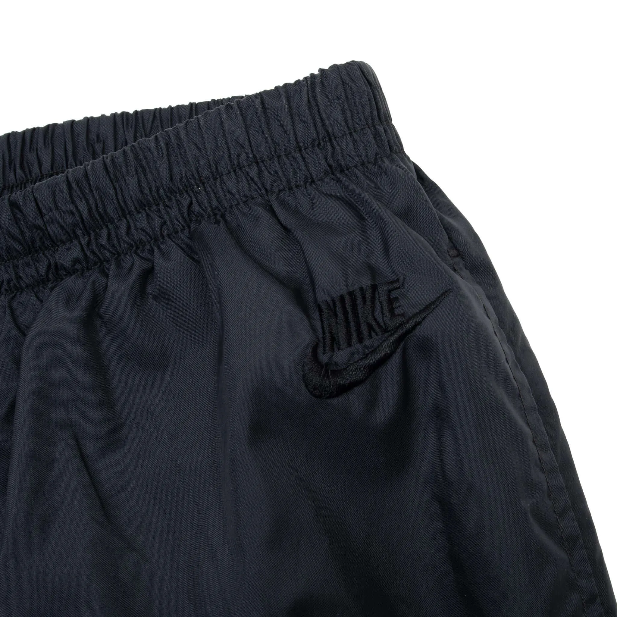 VINTAGE NIKE CLASSIC SWOOSH BLACK NYLON TRACK PANTS EARLY 1990S LARGE