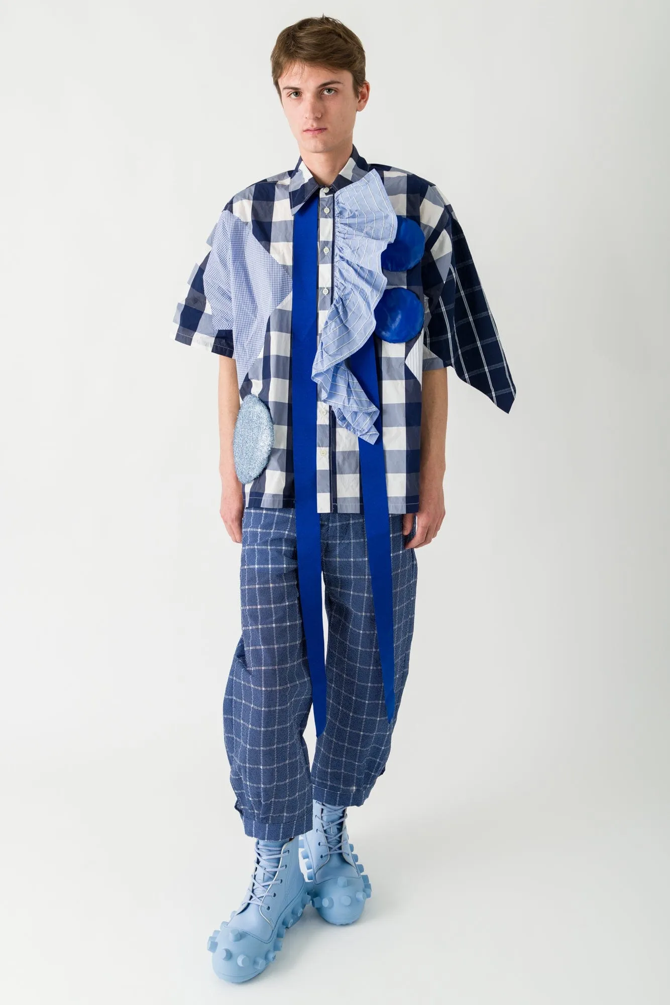 Walter Van Beirendonck Ringling Shirt in Combination Blue