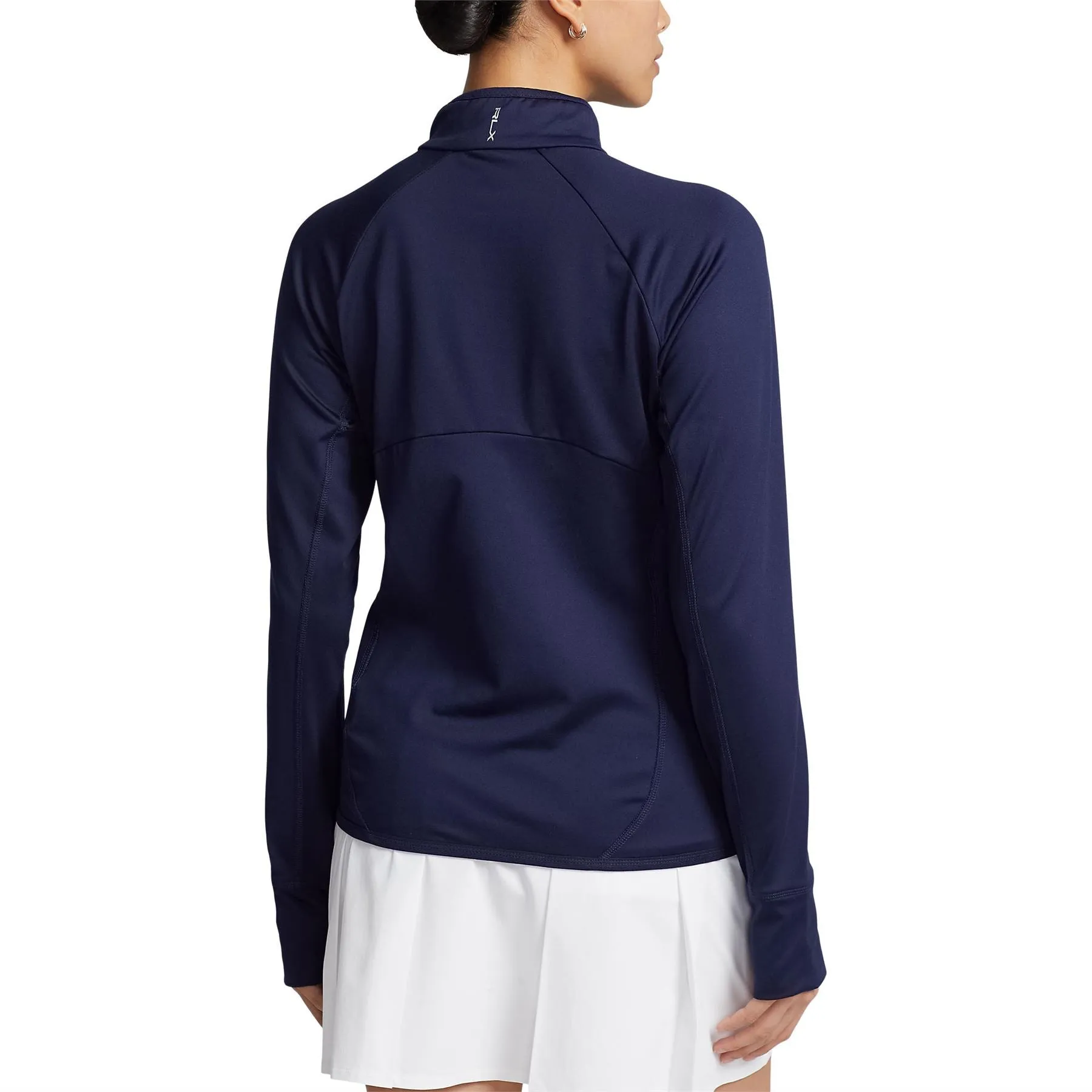 Womens Jersey Quarter Zip Pullover Refined Navy/Light Mauve - AW23