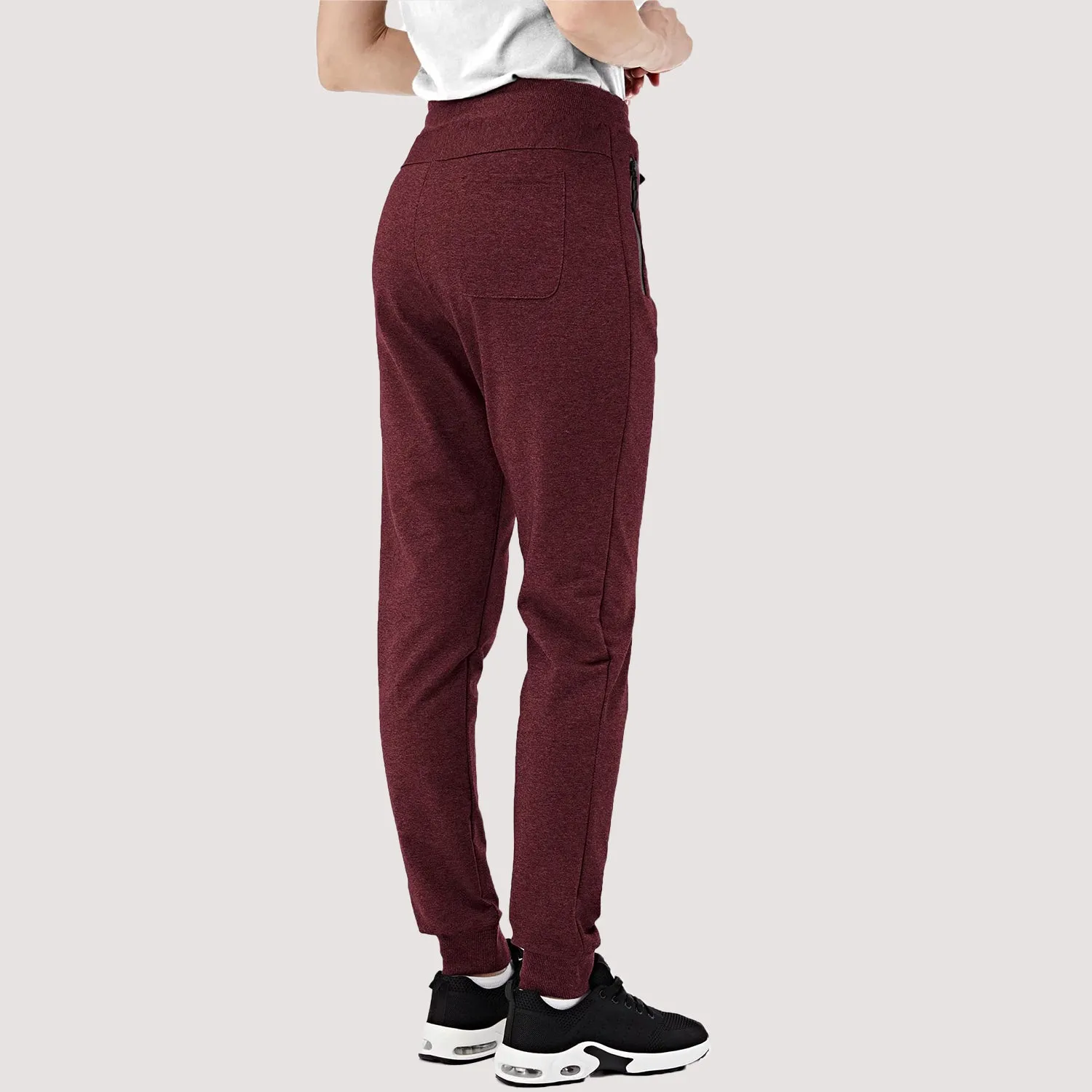 Women's Joggers with Zipper Pockets for Workout & Running