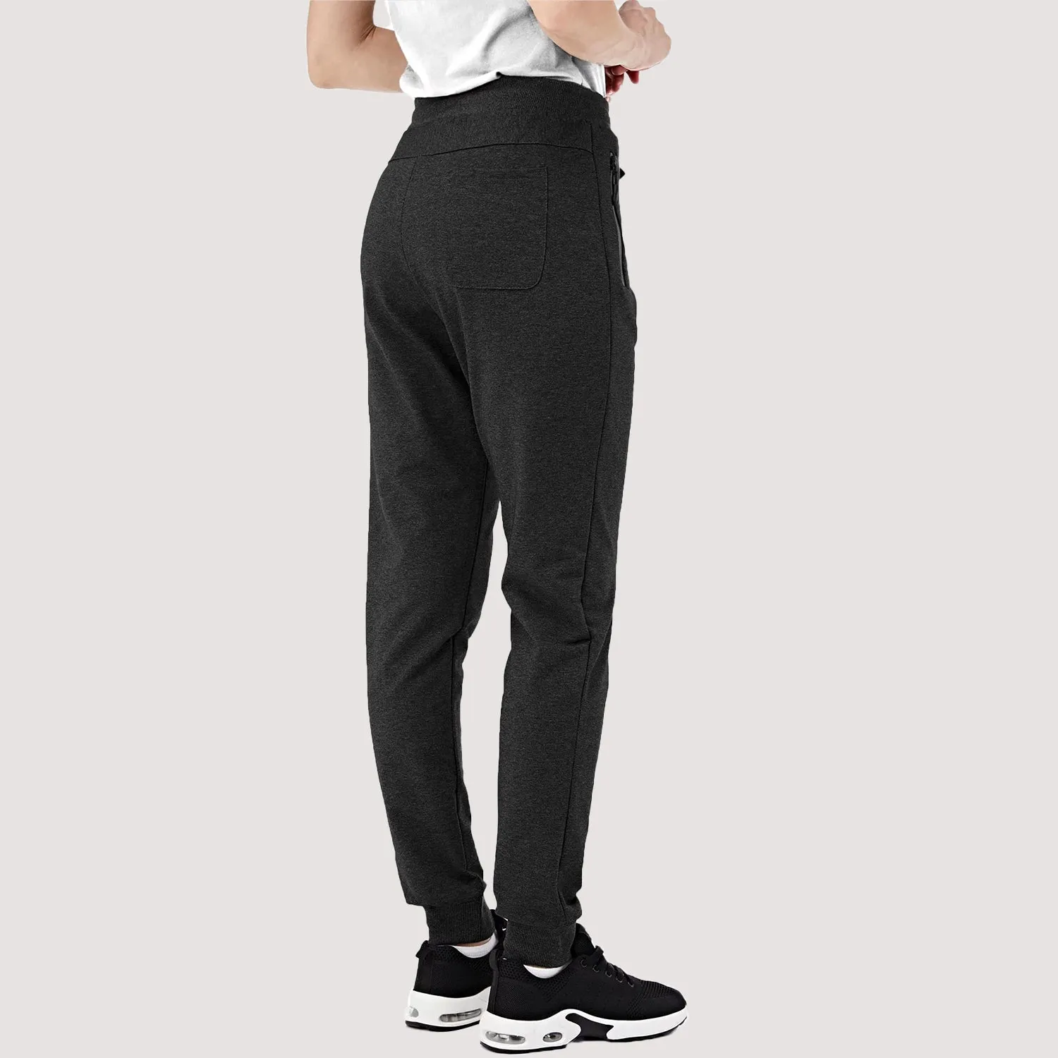 Women's Joggers with Zipper Pockets for Workout & Running